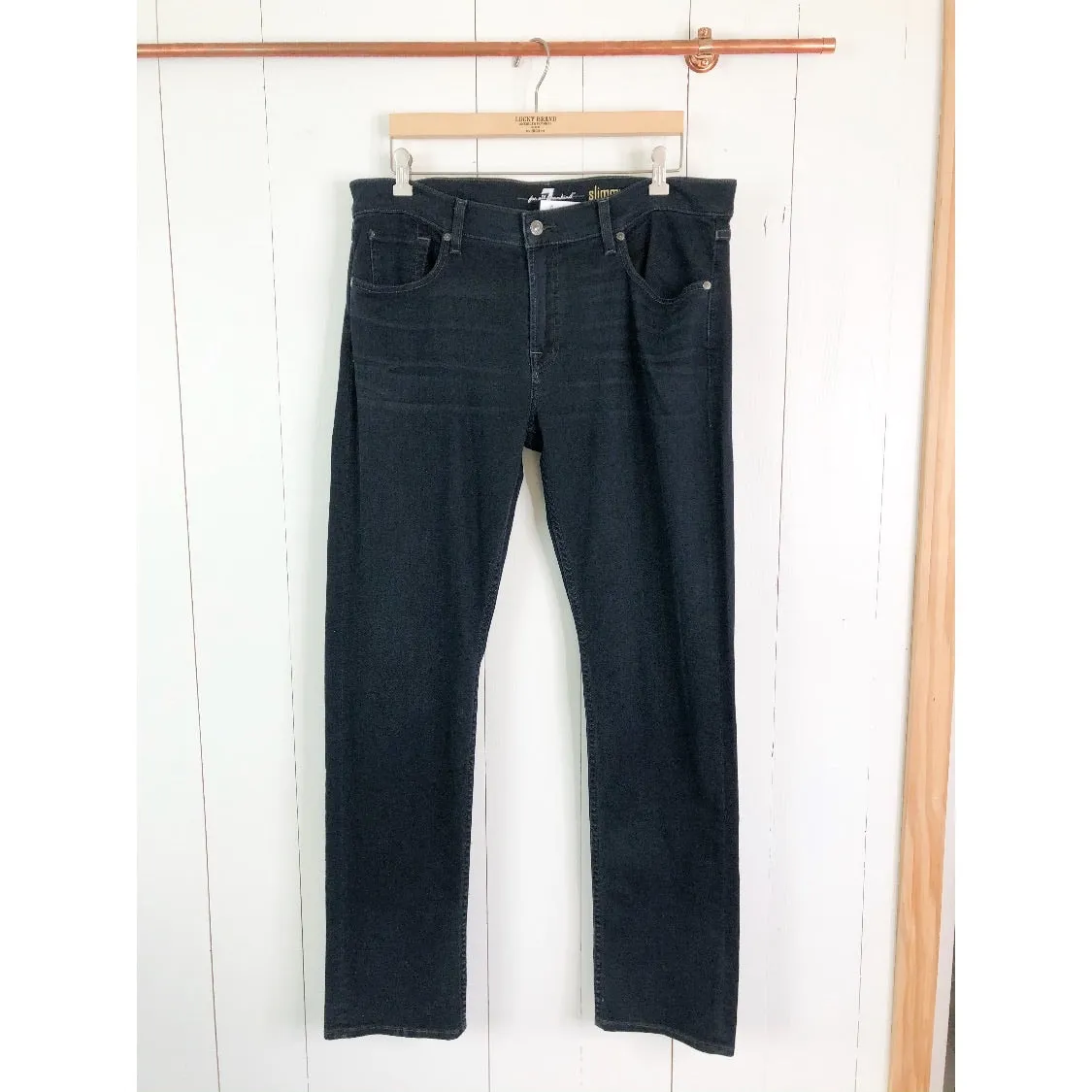 7 For All Mankind Men’s Slimmy Slim Straight Leg Jeans 36