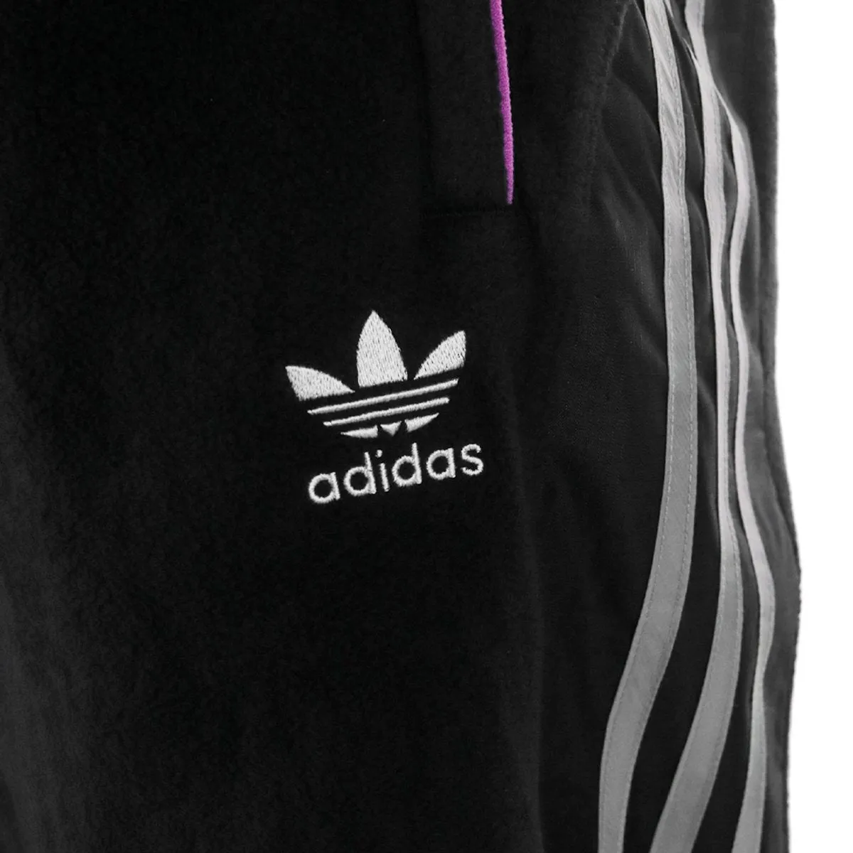 Adidas Polar Fleece Pant Jogging Hose HI3016 - schwarz-grau-lila