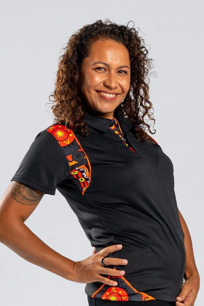 Cultural Healing Contrast Women’s Fitted Polo Shirt