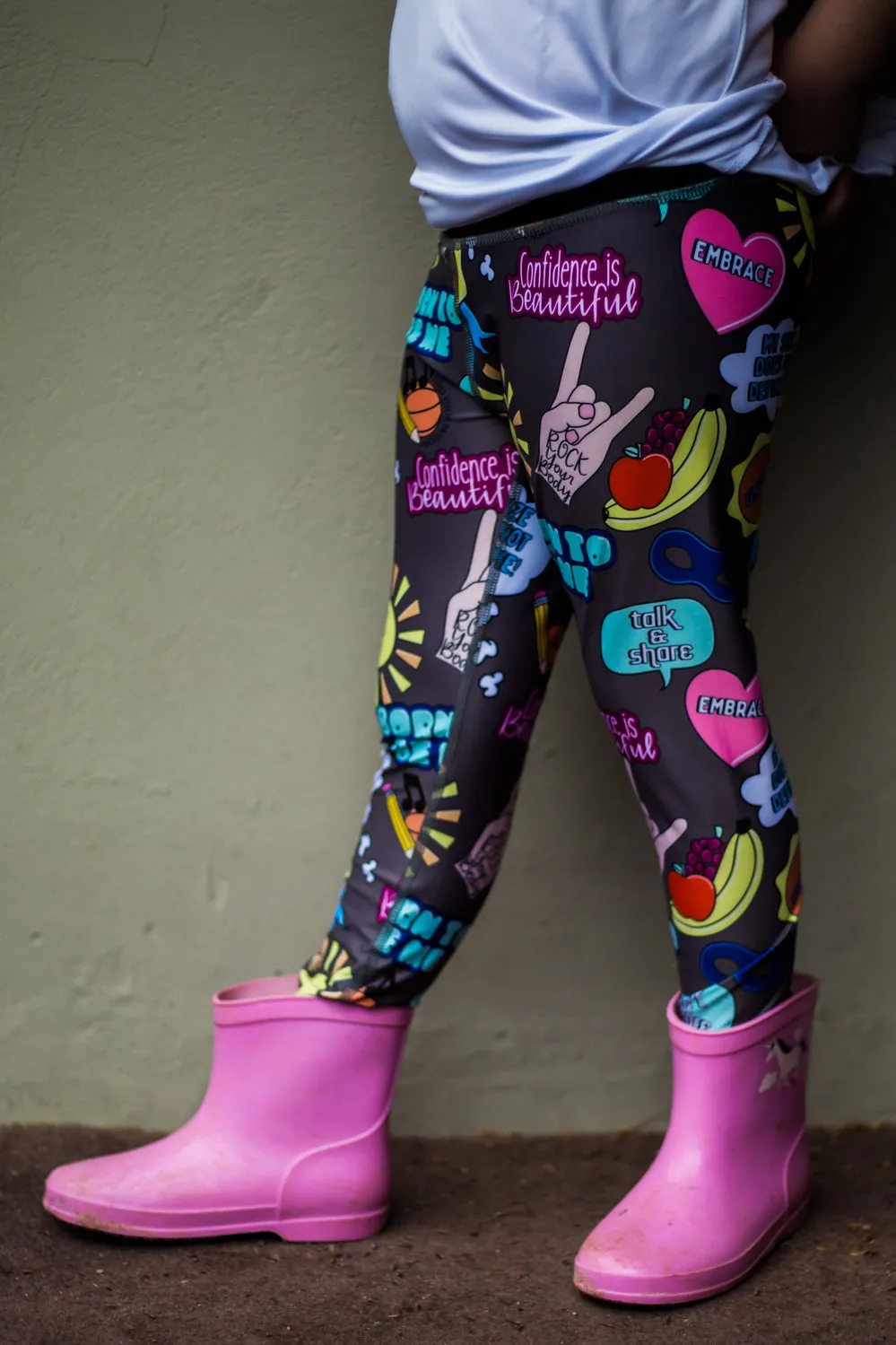 Dark Grey Embrace Kid's Leggings