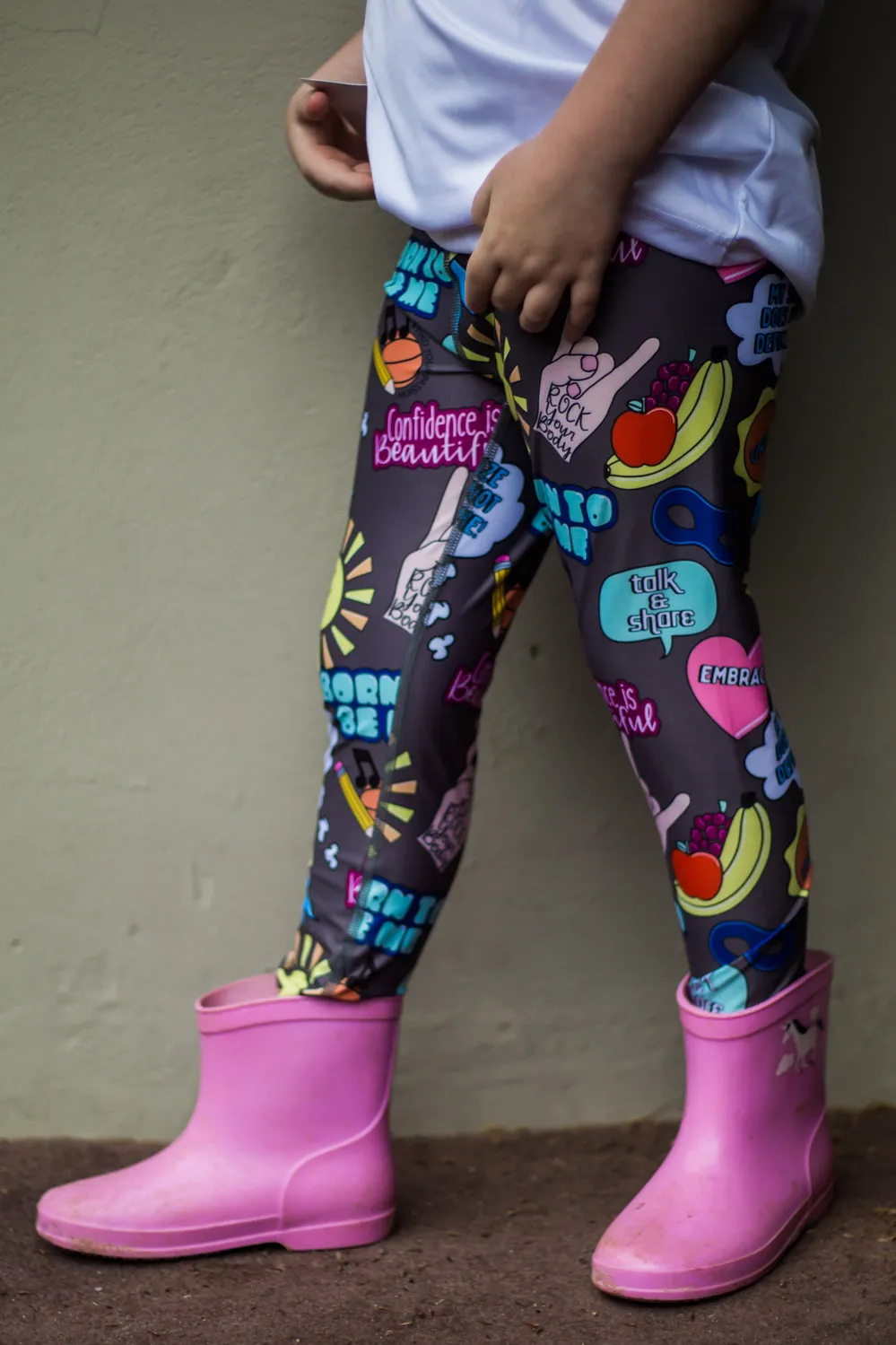 Dark Grey Embrace Kid's Leggings