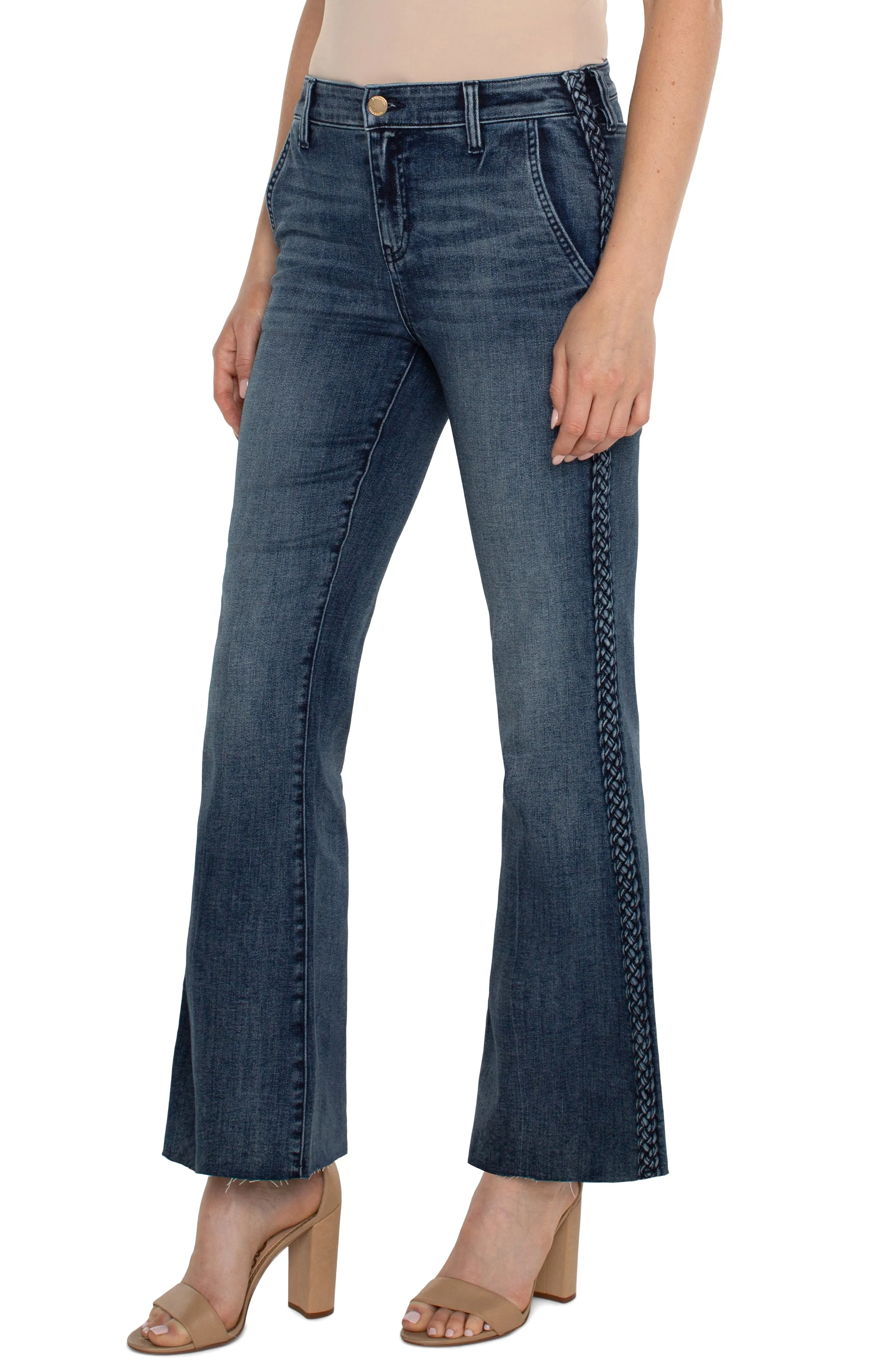 Hannah Flare with braided trim