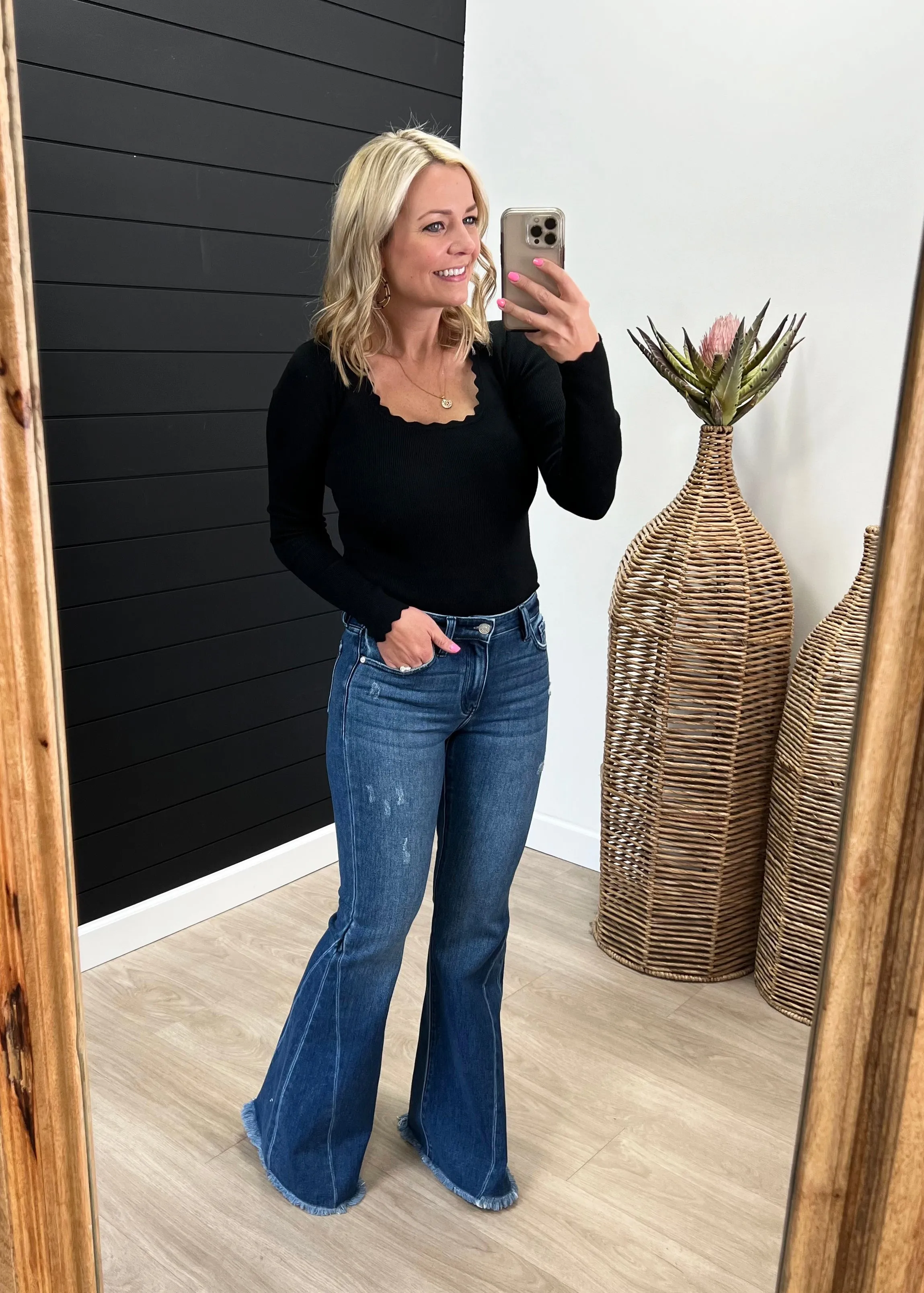 Kan Can Lainey Boho Flare Jeans