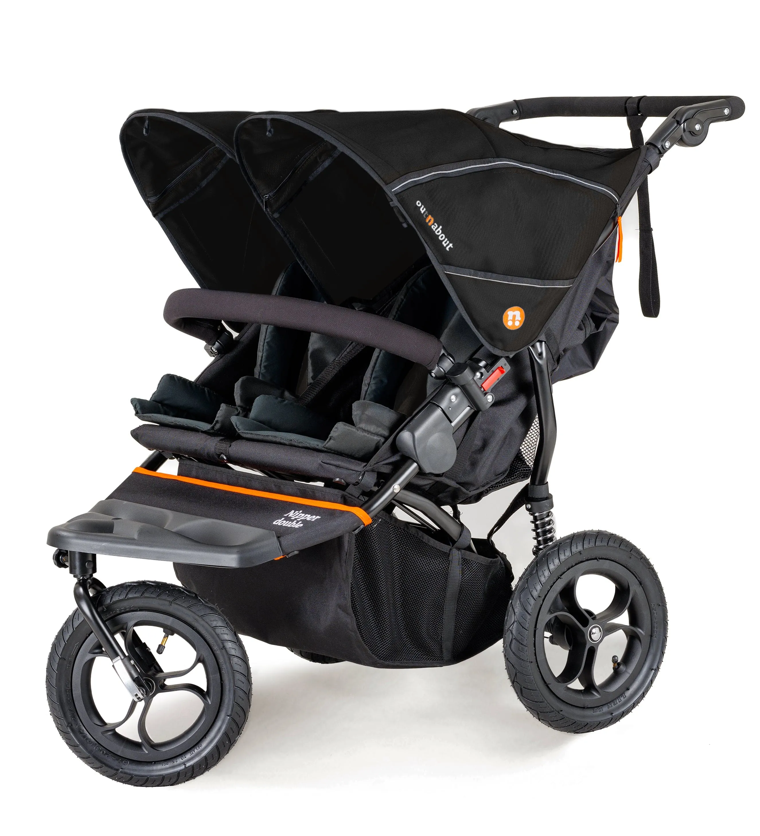 Out n About Nipper V5 Double Pushchair Starter Bundle - Summit Black