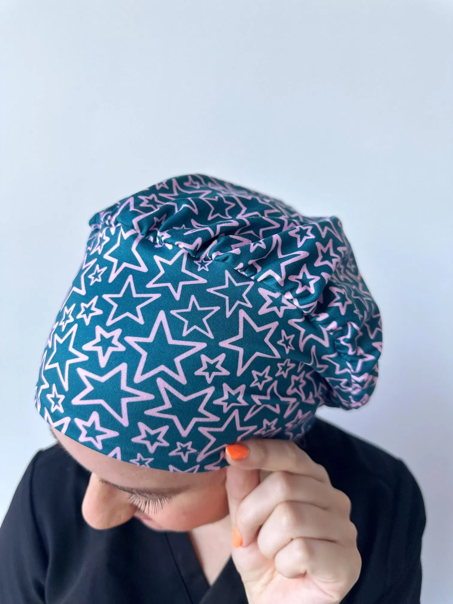 Scrub Hat - Purple Stars