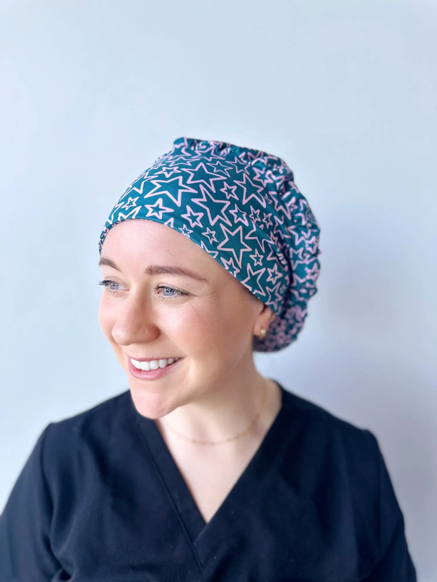 Scrub Hat - Purple Stars