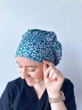 Scrub Hat - Purple Stars