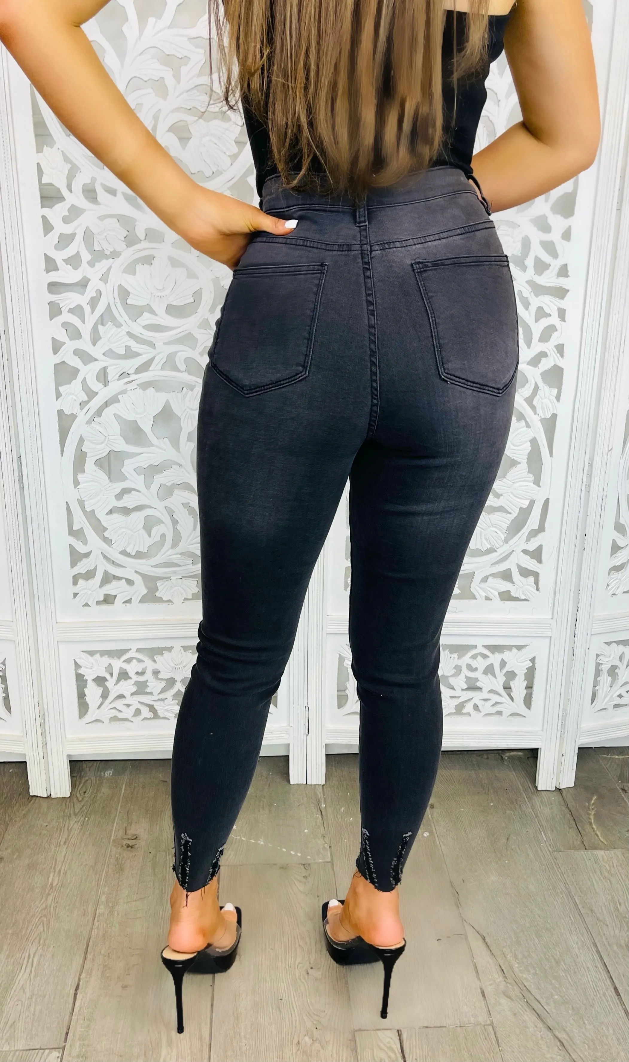 SKINNY LOVE 5 Button Denim Stretch Jeans
