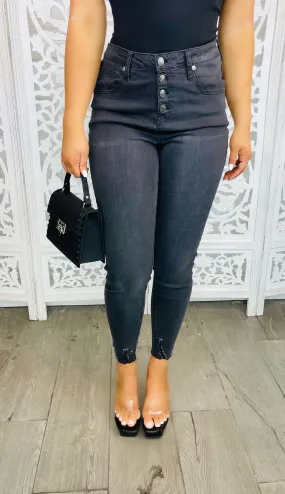 SKINNY LOVE 5 Button Denim Stretch Jeans