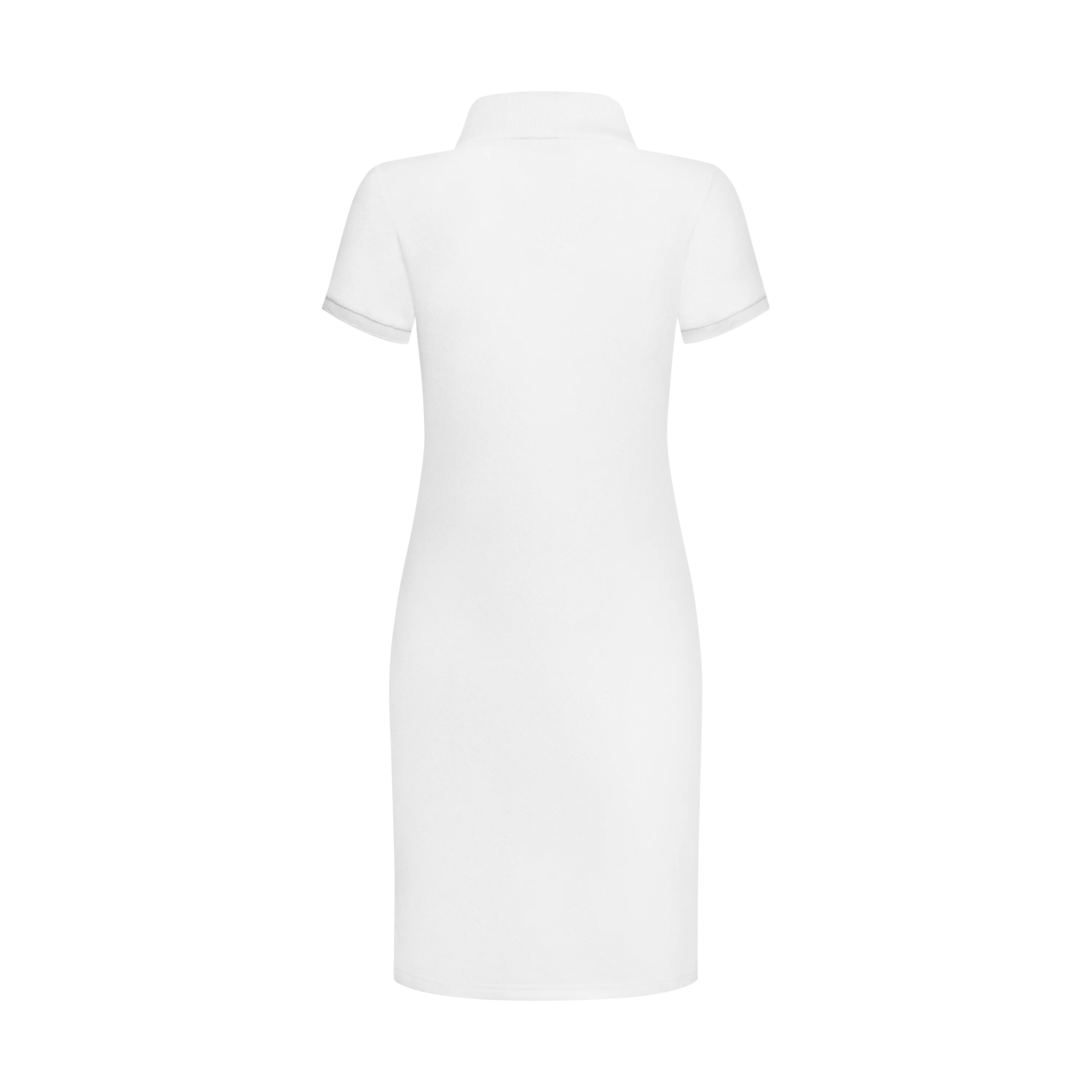THE TERIDAE POLO DRESS-WHITE