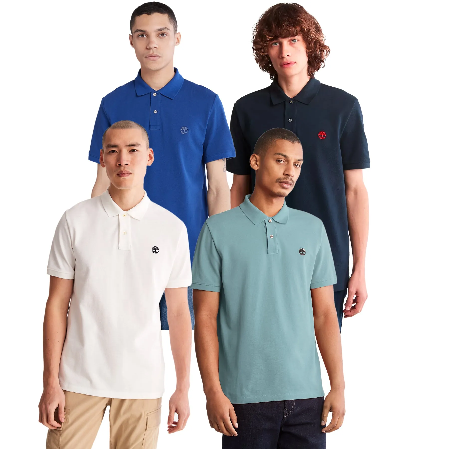 Timberland Mens Millers River Pique Polo T-Shirt - Short Sleeved