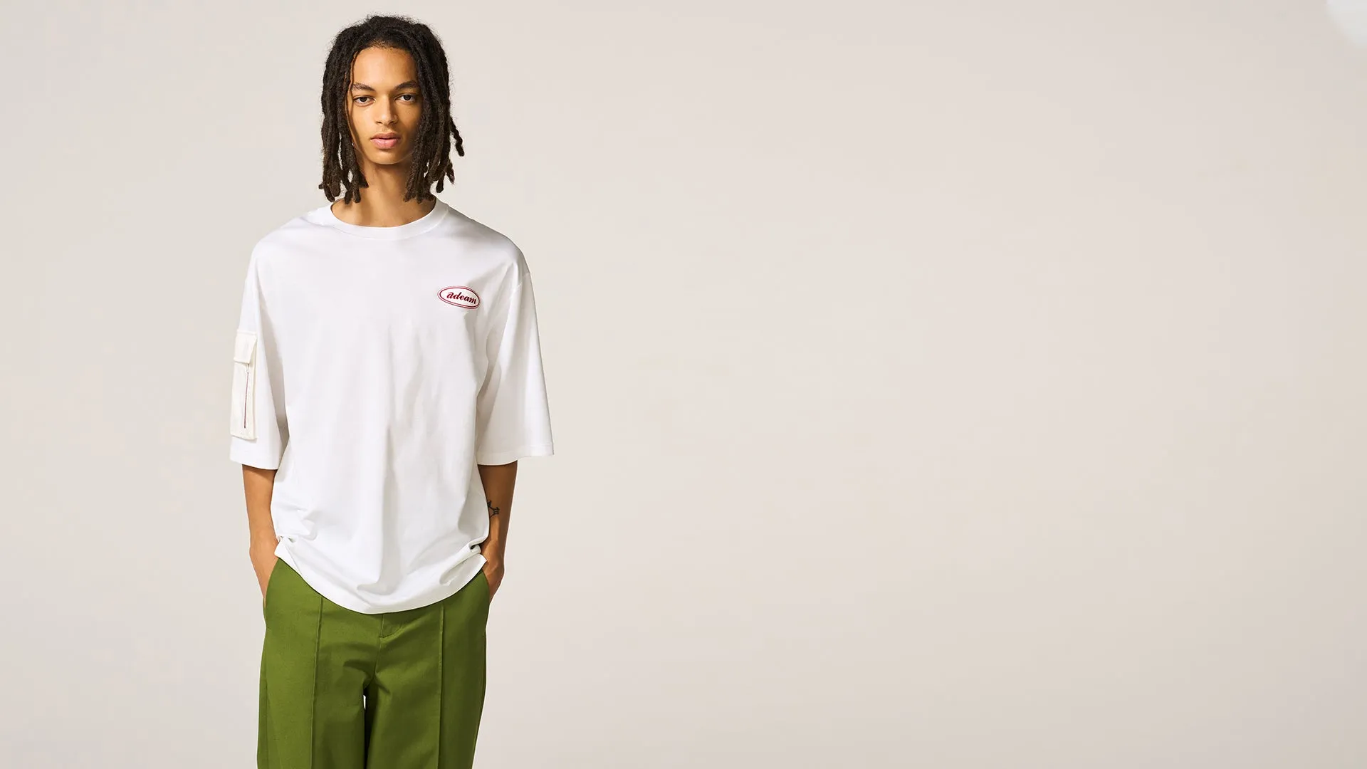 White Retro Logo Tee